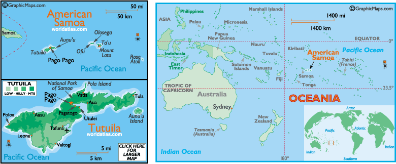 American Samoa Map