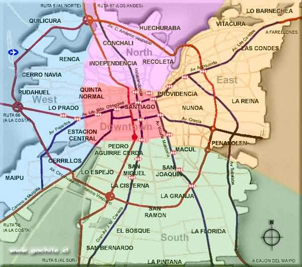 Santiago Map