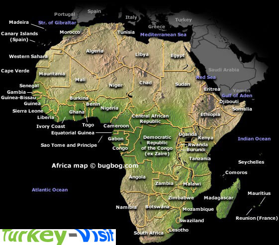 Related Africa Maps and Africa