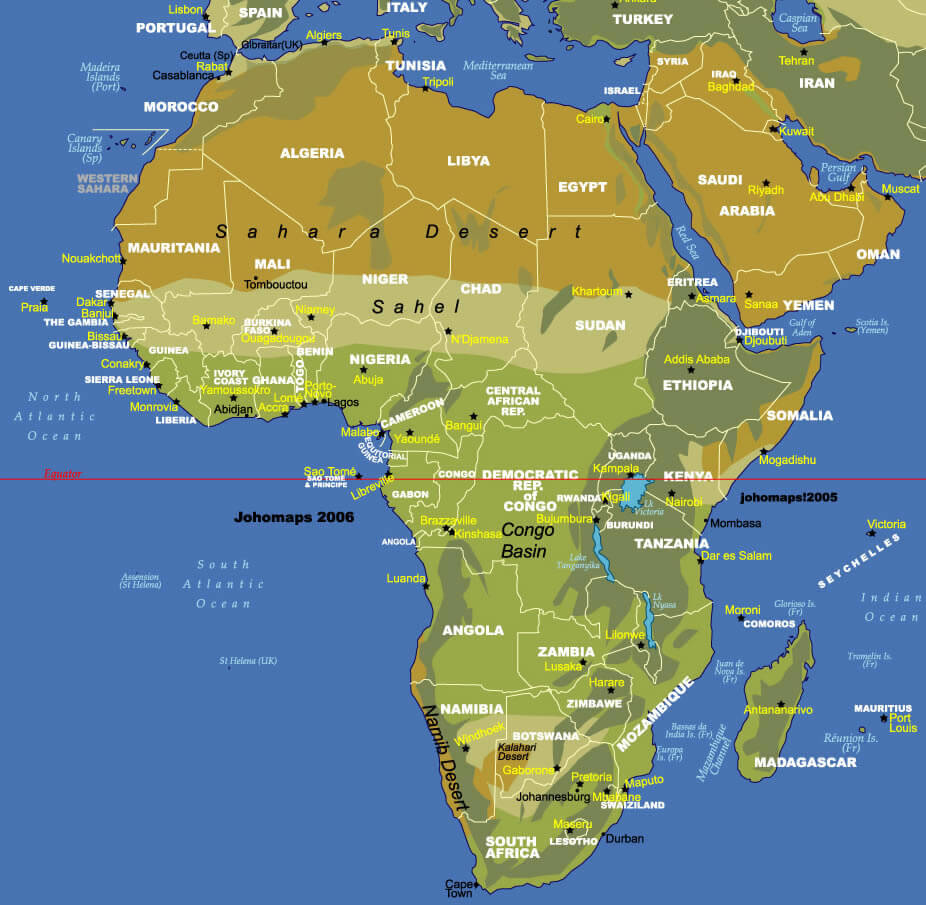 africa map of