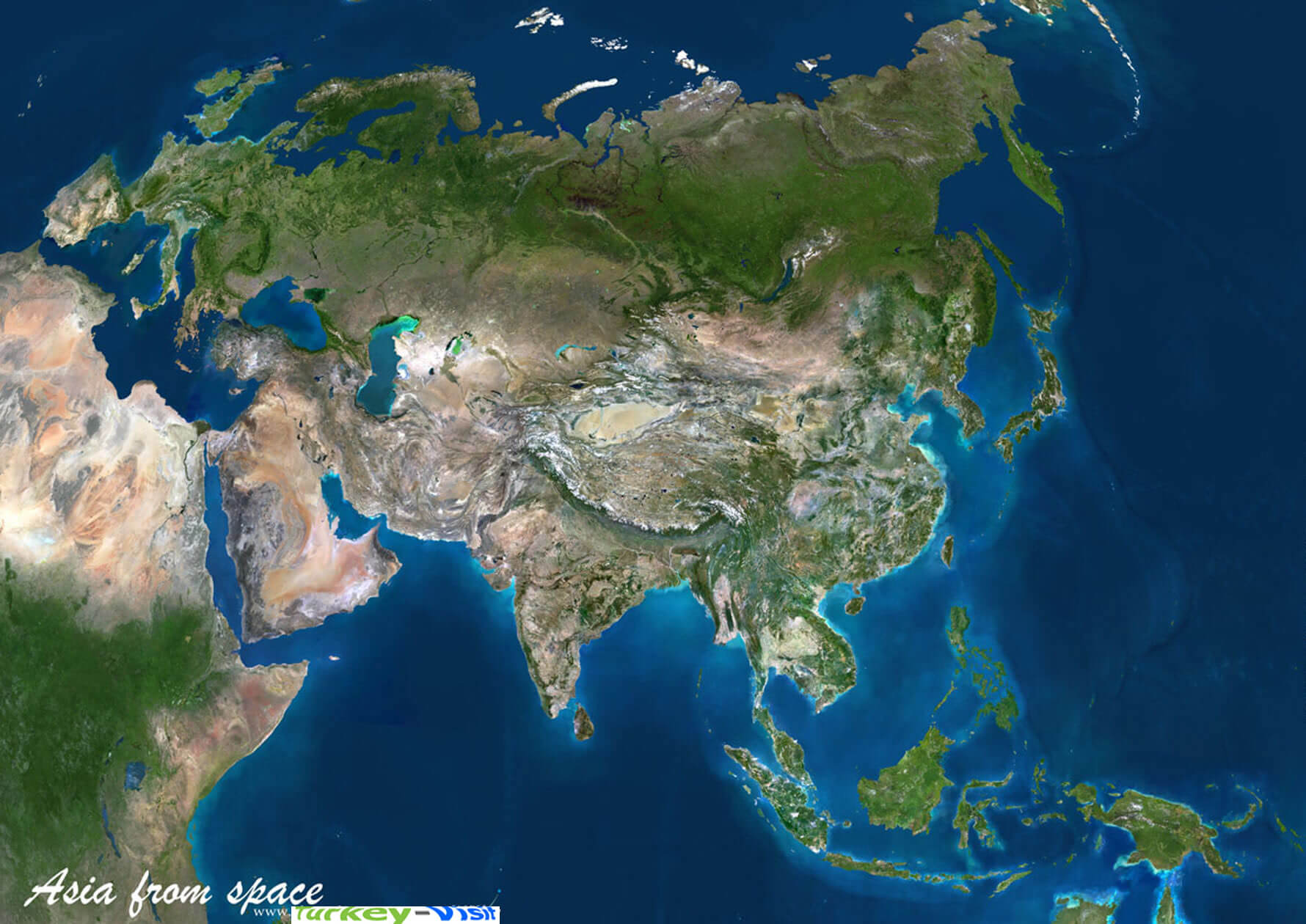 asia map satellite