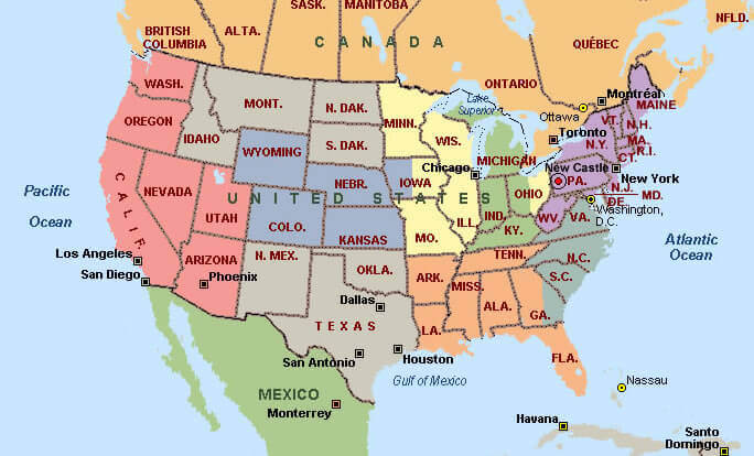 N America Map