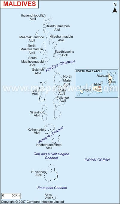 Maldives Male Map