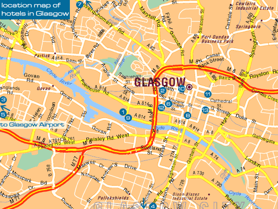 Glasgow City Map | Metro Map | Bus Routes | Metrobus Way Map ...