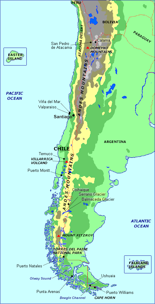 Map Of Chile Printable - Free Printable Download