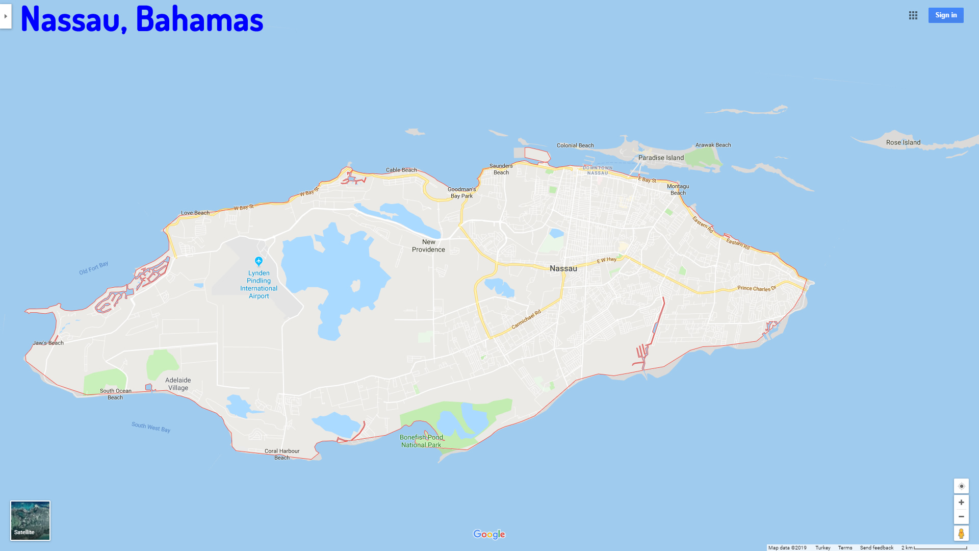 Nassau Bahamas Map Printable