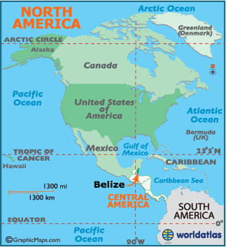 Belize Country Map