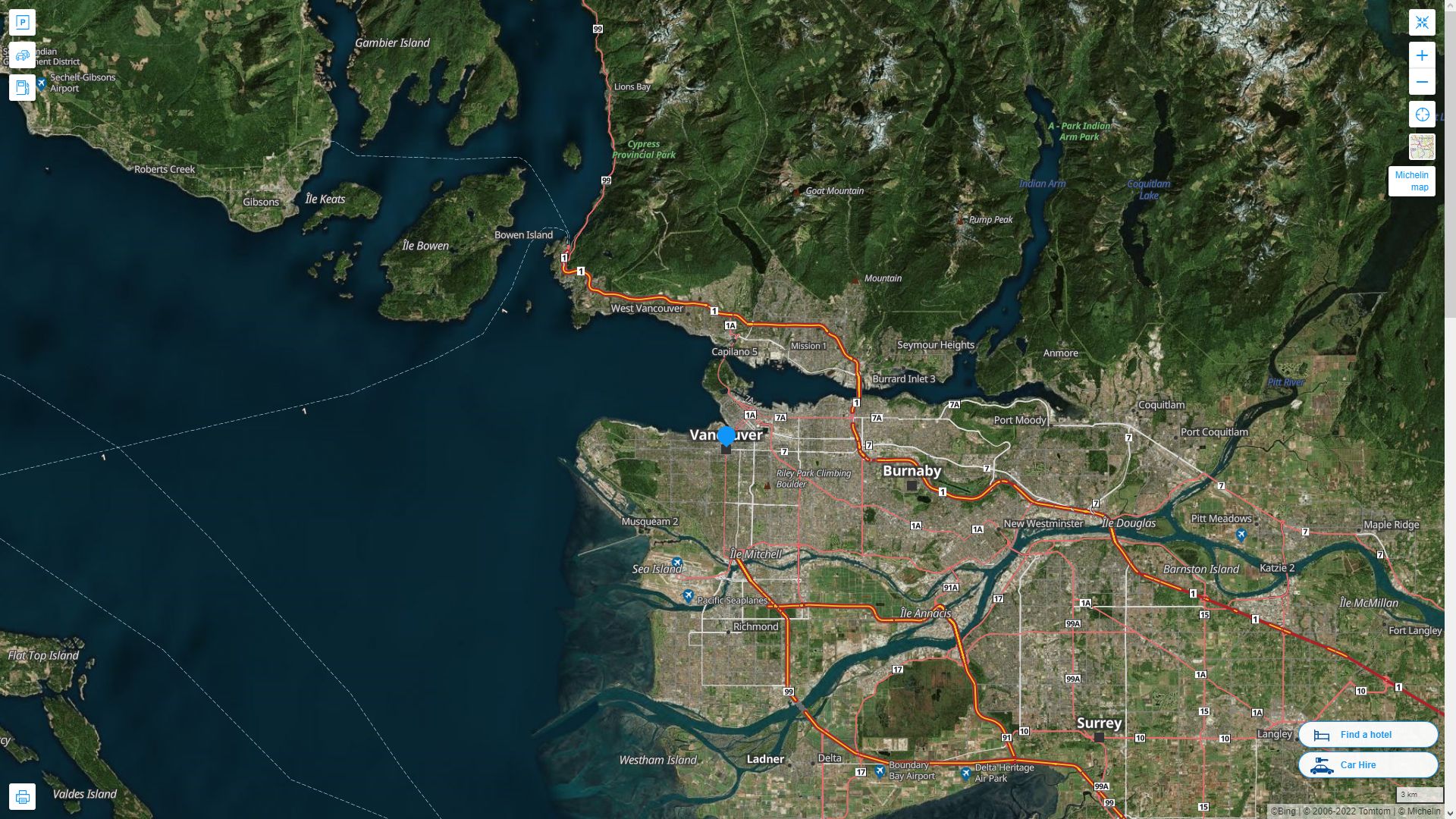 Vancouver Map - Canada