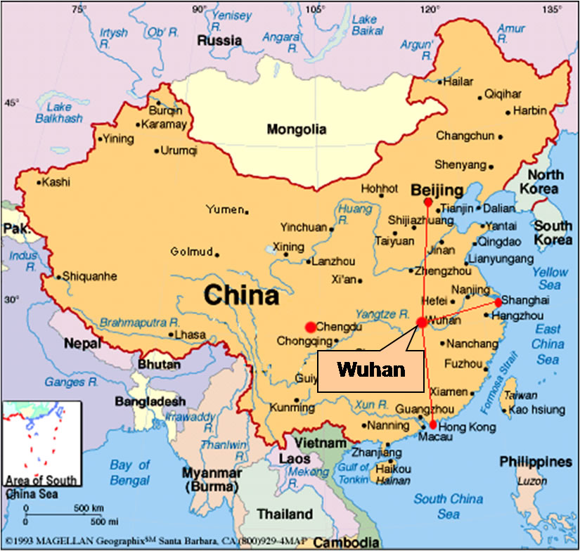 Wuhan Map - China