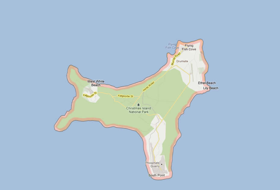 Christmas Island Map