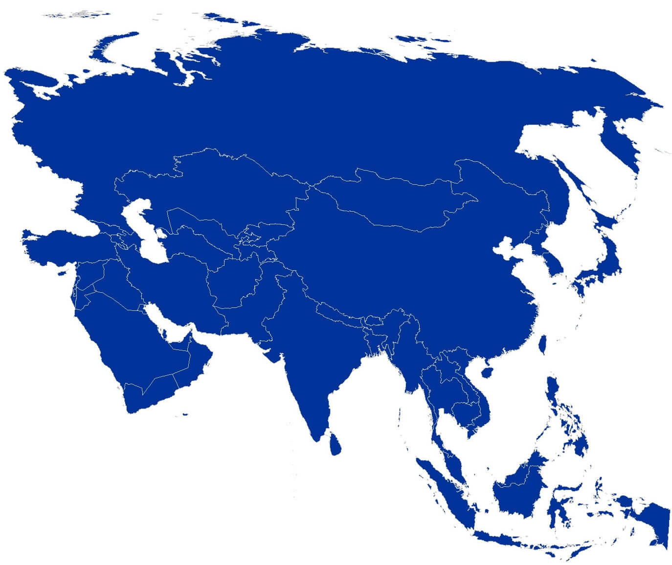Blank Map Of Asia And Europe