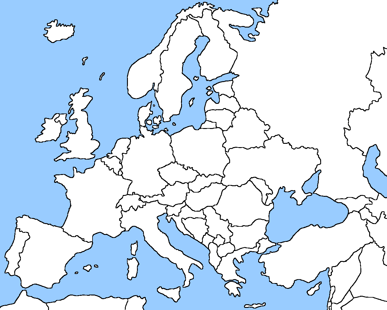 blank map of europe before world war 1