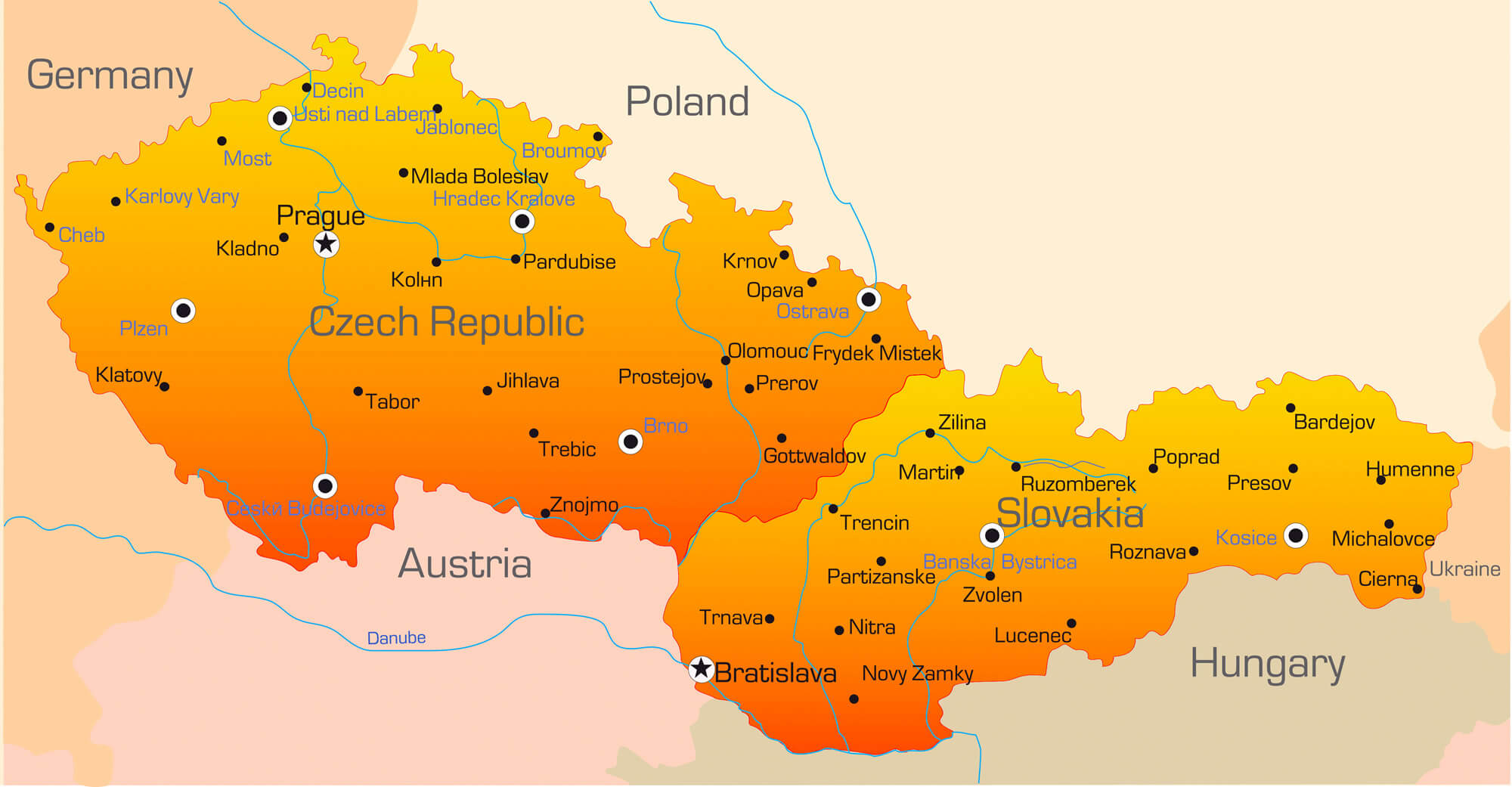 Карта чехословакии 1968 - 92 фото