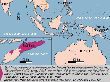 East Timor On World Map East Timor Map