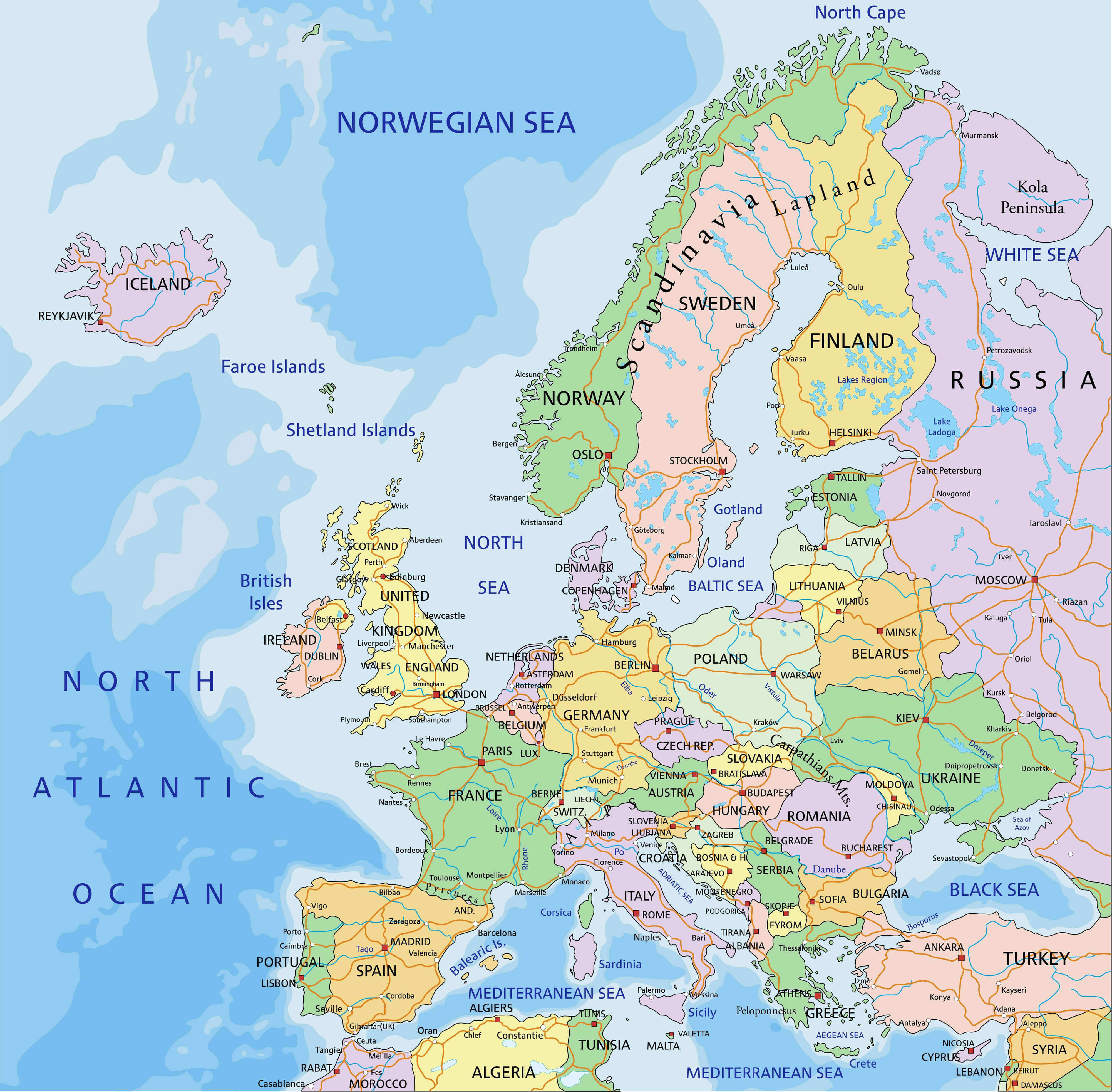 Map Of Europe Europe Map Europe Country Maps Images And Photos Finder