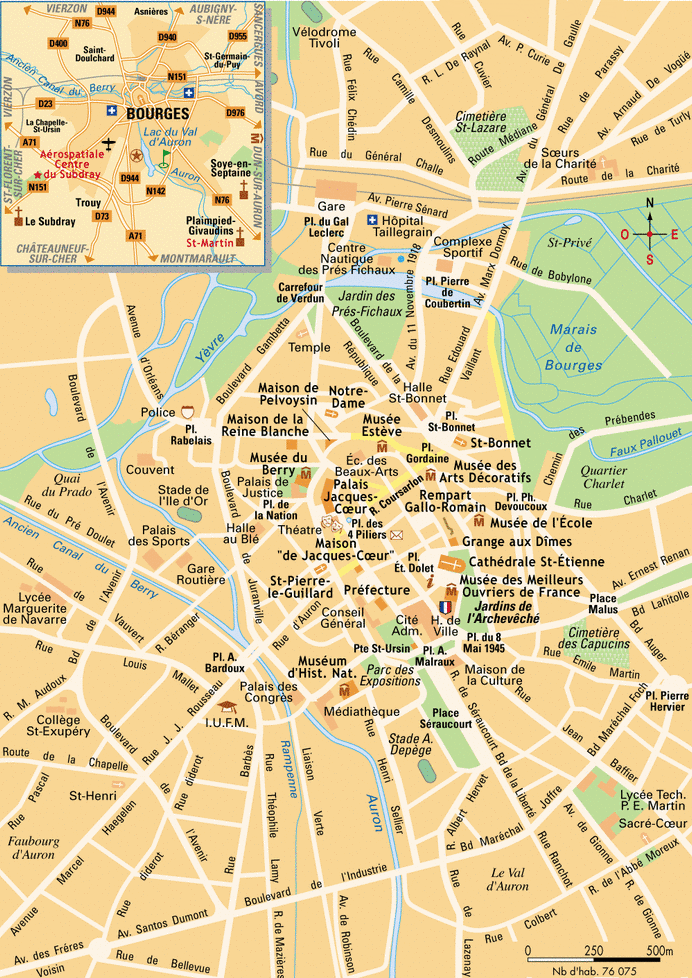 Bourges Map - France