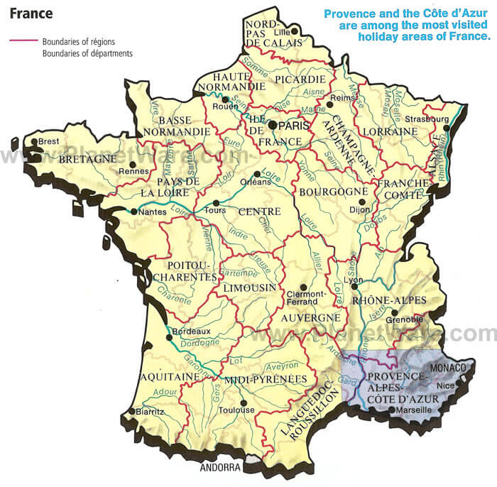 France Provinces Map