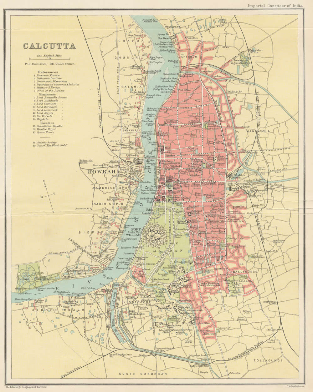 Calcutta Map - India