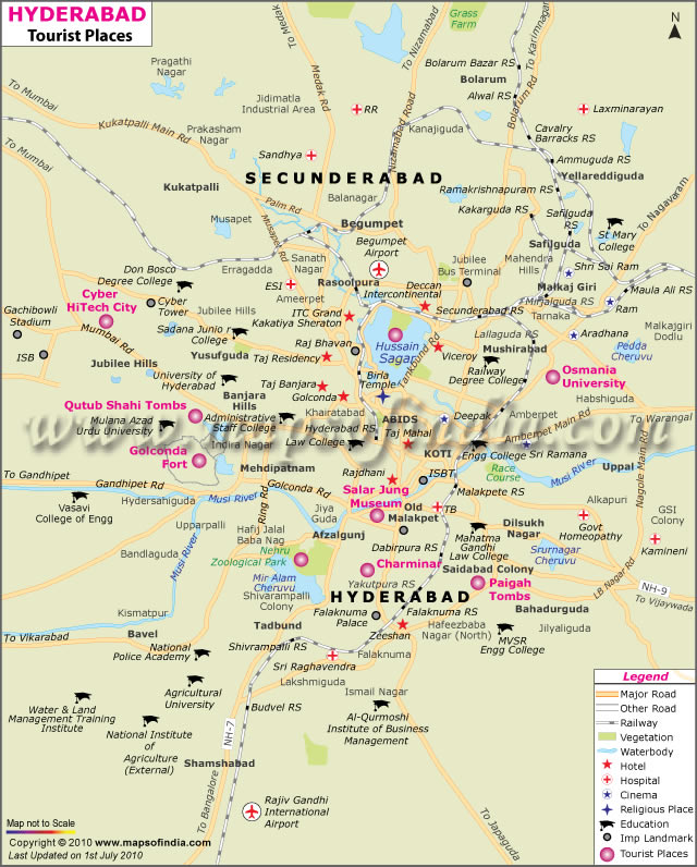 Hyderabad Map - India