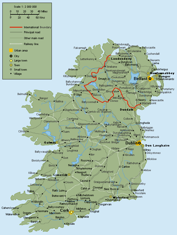 Ireland Country Map