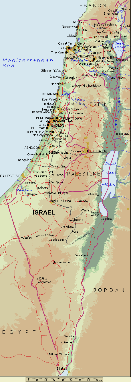 Map israel