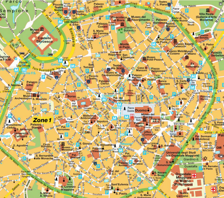 Milan Map - Italy