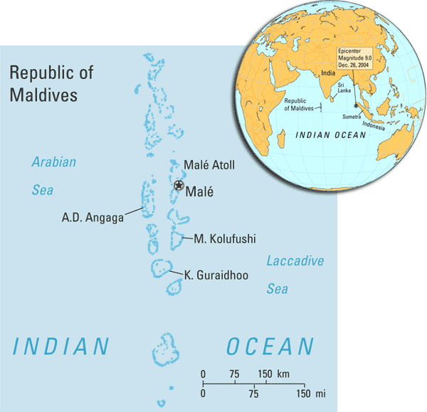 Republic Of Maldives Map Republic of Maldives Map