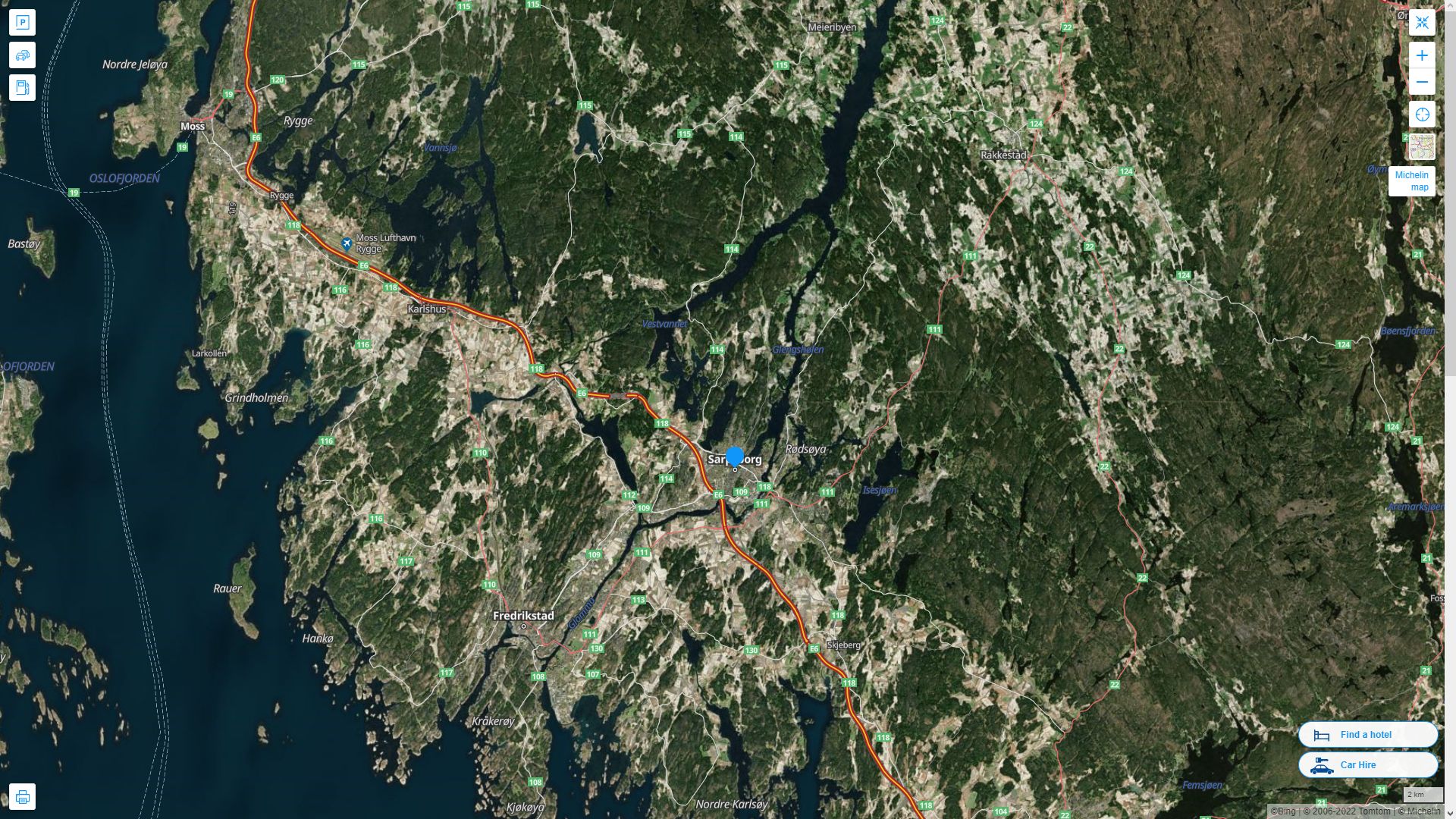 Sarpsborg Map