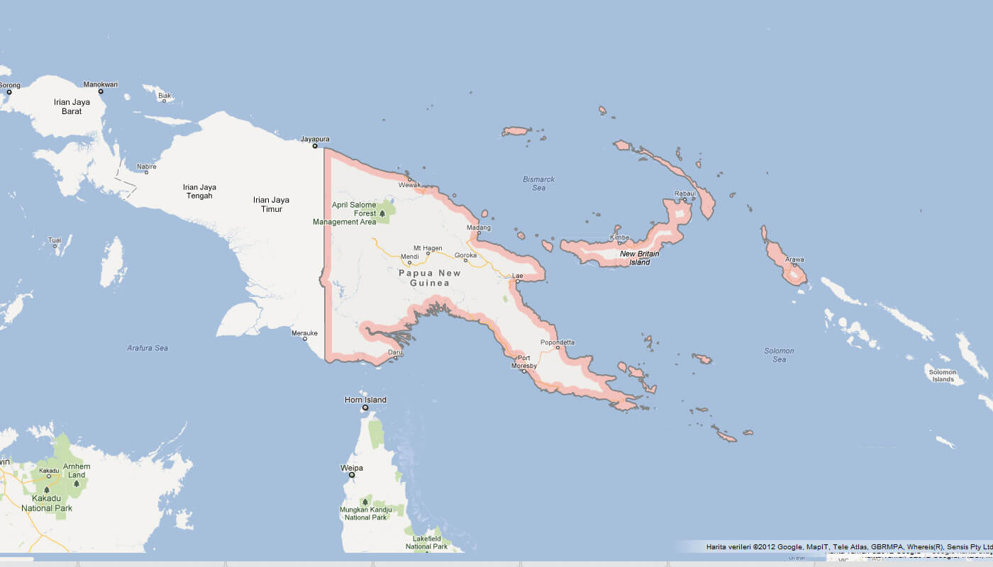 Papua New Guinea Map