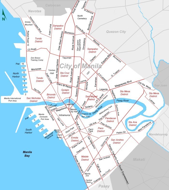 Santa Ana Manila Map Manila Map