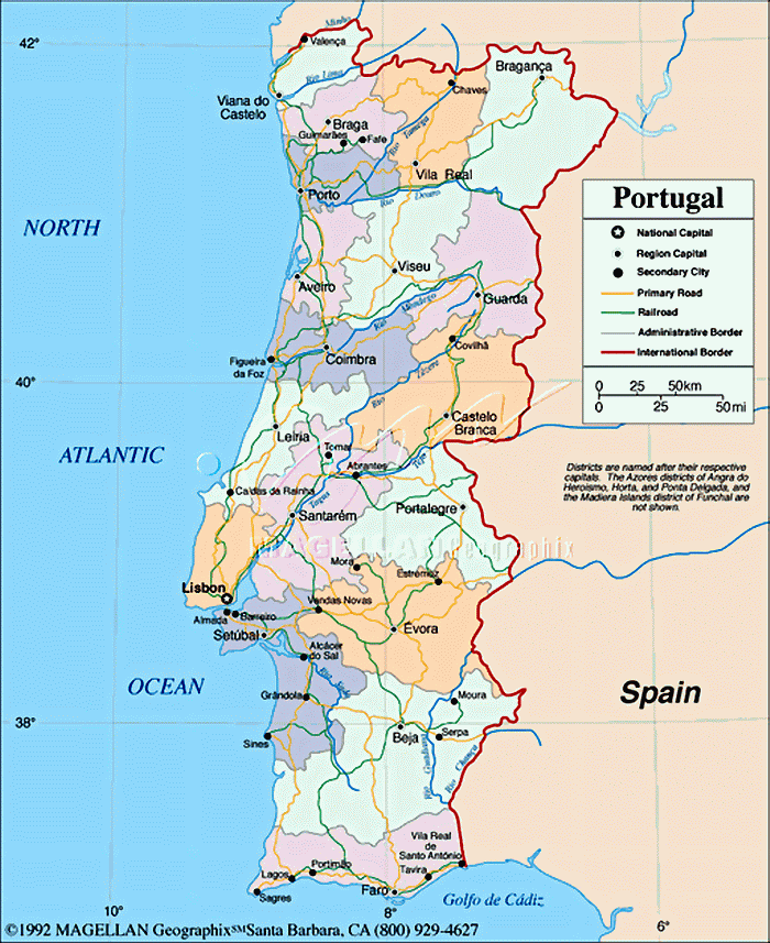 Португалия на карте. Португалия политическая карта. Географическая карта Португалии. Территория Португалии на карте.