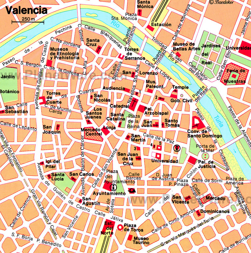 Карта валенсии испания