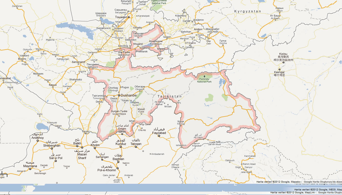 Карта спутник таджикистан куляб