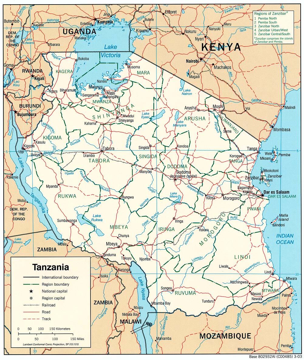 Tanzania Map