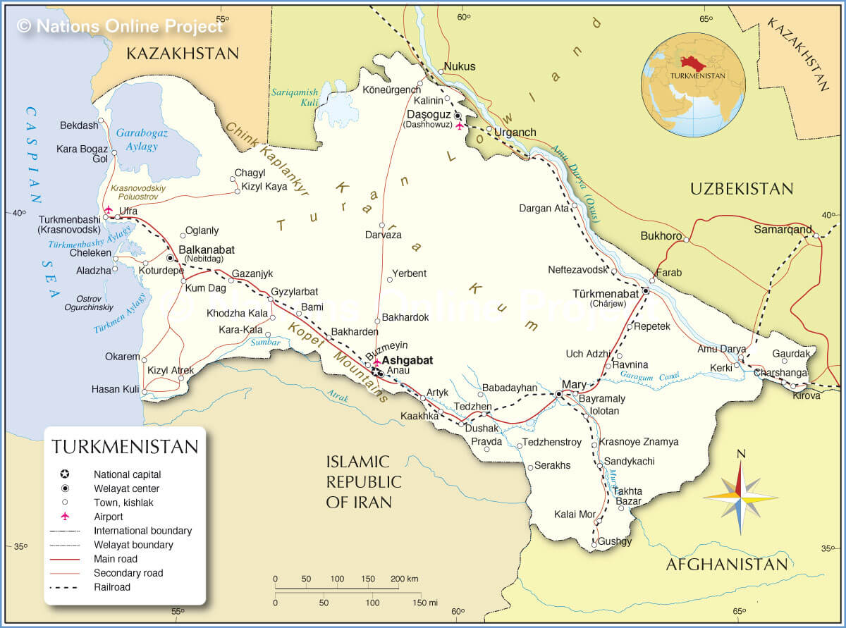 Turkmenistan Map