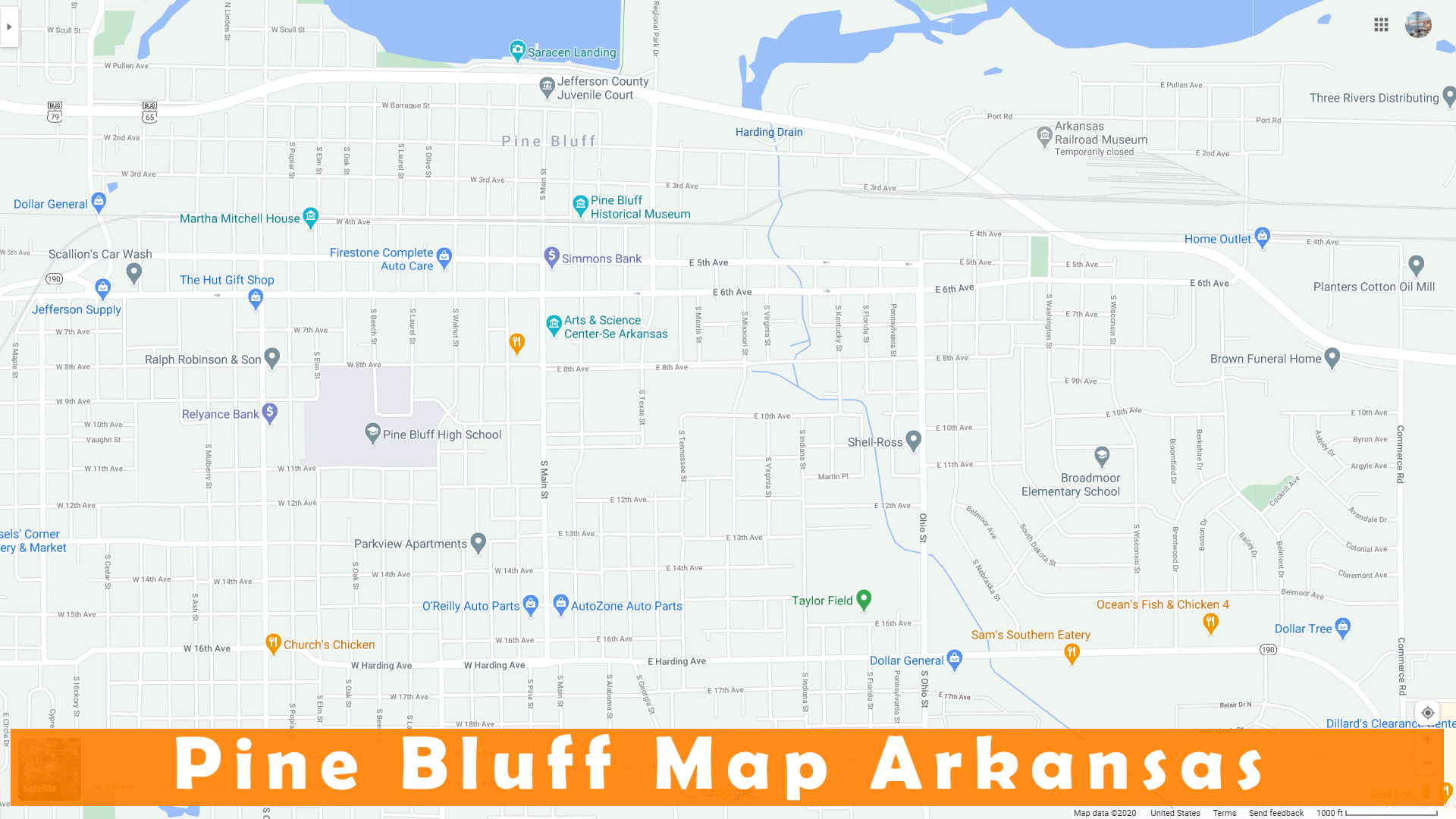 Pine Bluff, Arkansas Map