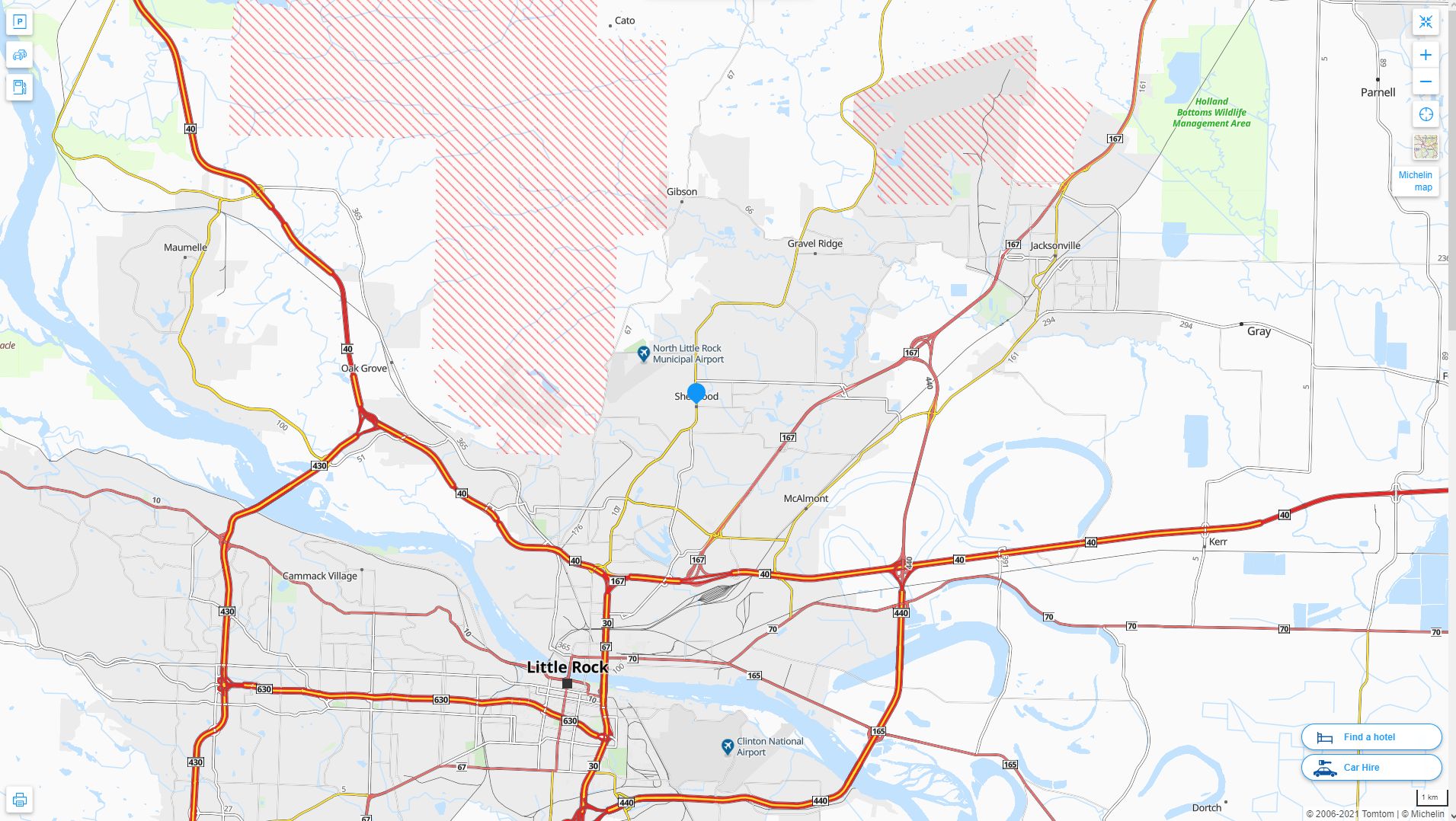 Sherwood Arkansas Map