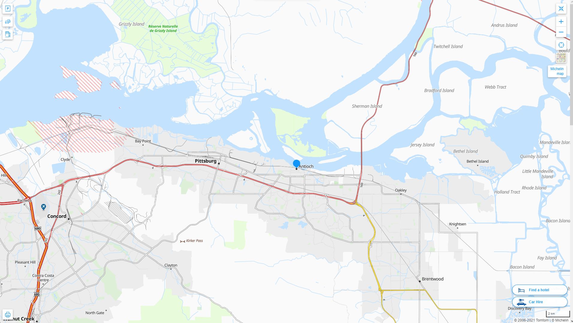 Antioch, California Map