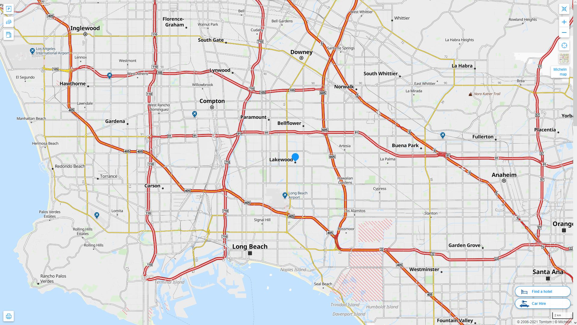 Lakewood, California Map