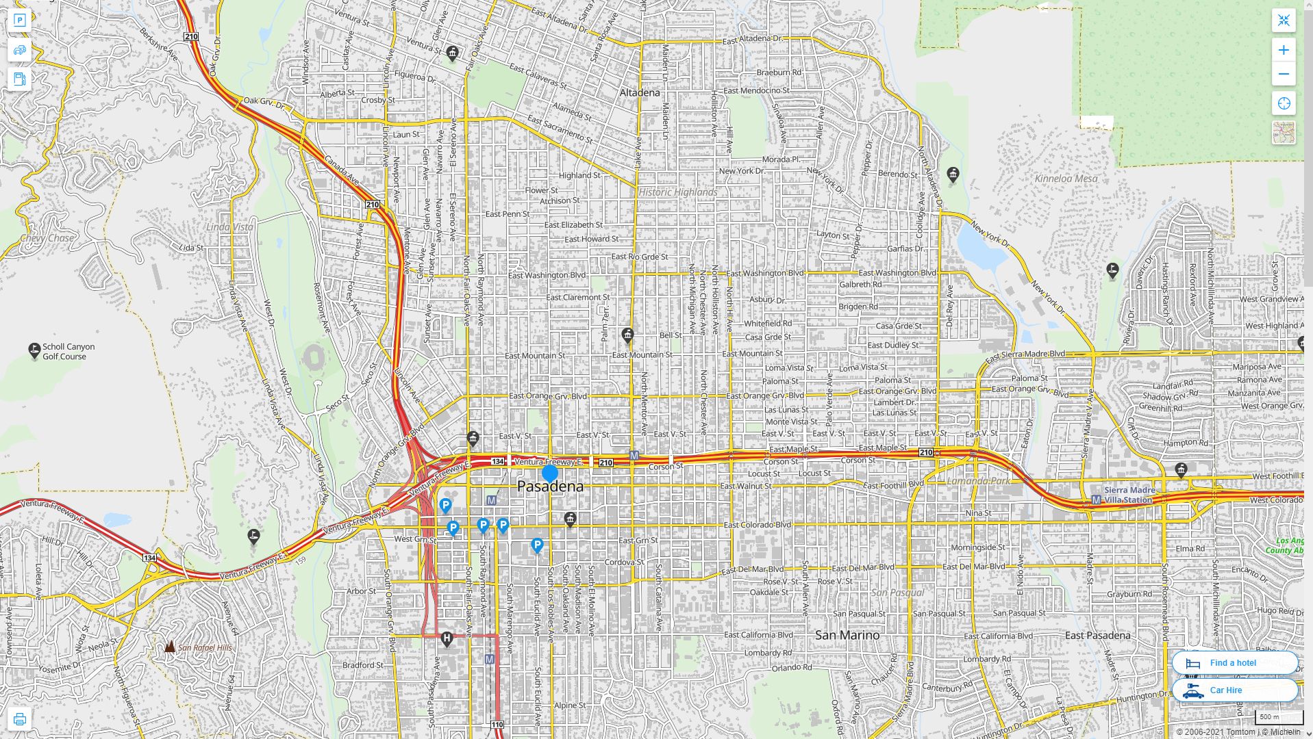 Pasadena, California Map