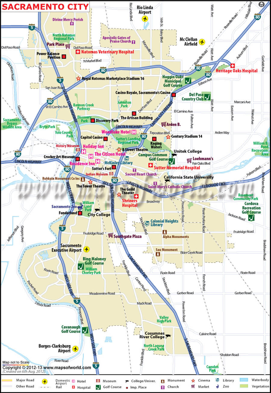 Sacramento California Map