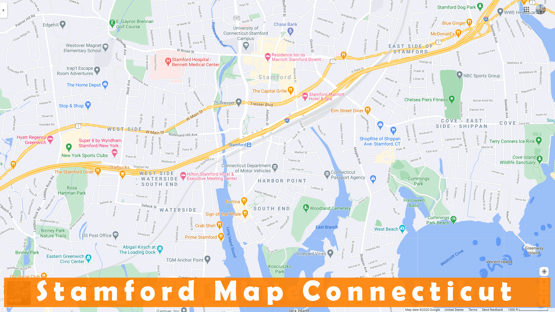 Map Of Stamford Ct Stamford, Connecticut Map