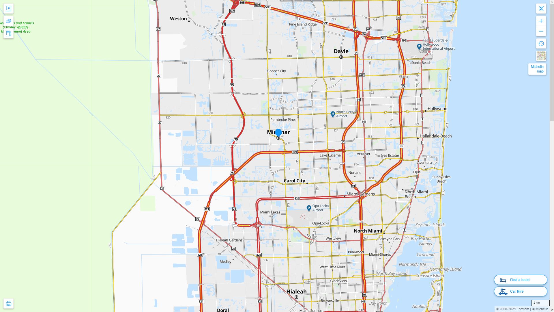 Miramar, Florida Map