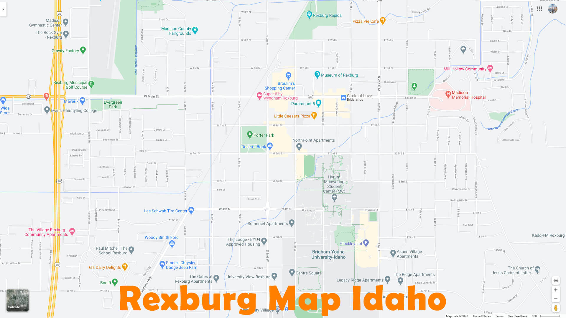 Rexburg Idaho On Map Rexburg Idaho Map