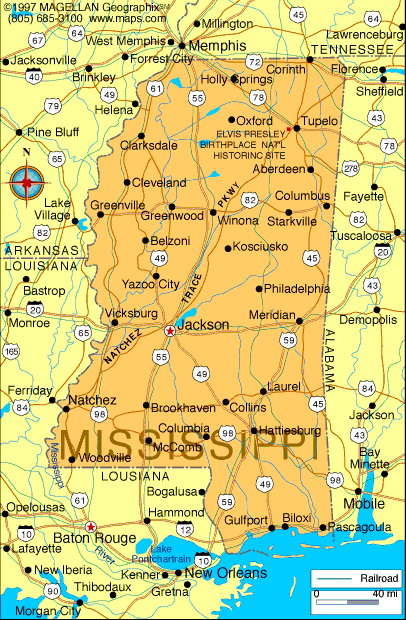 mississippi city map