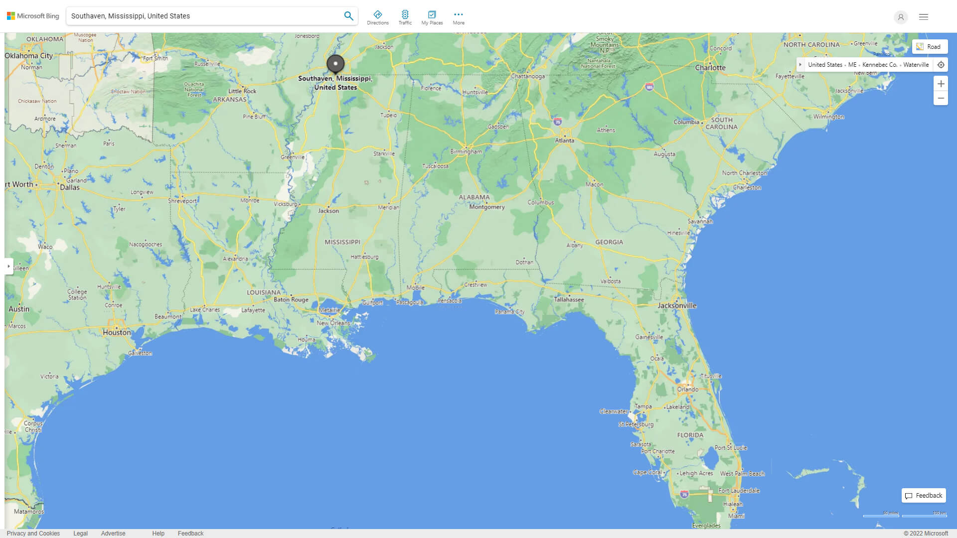 Southaven, Mississippi Map