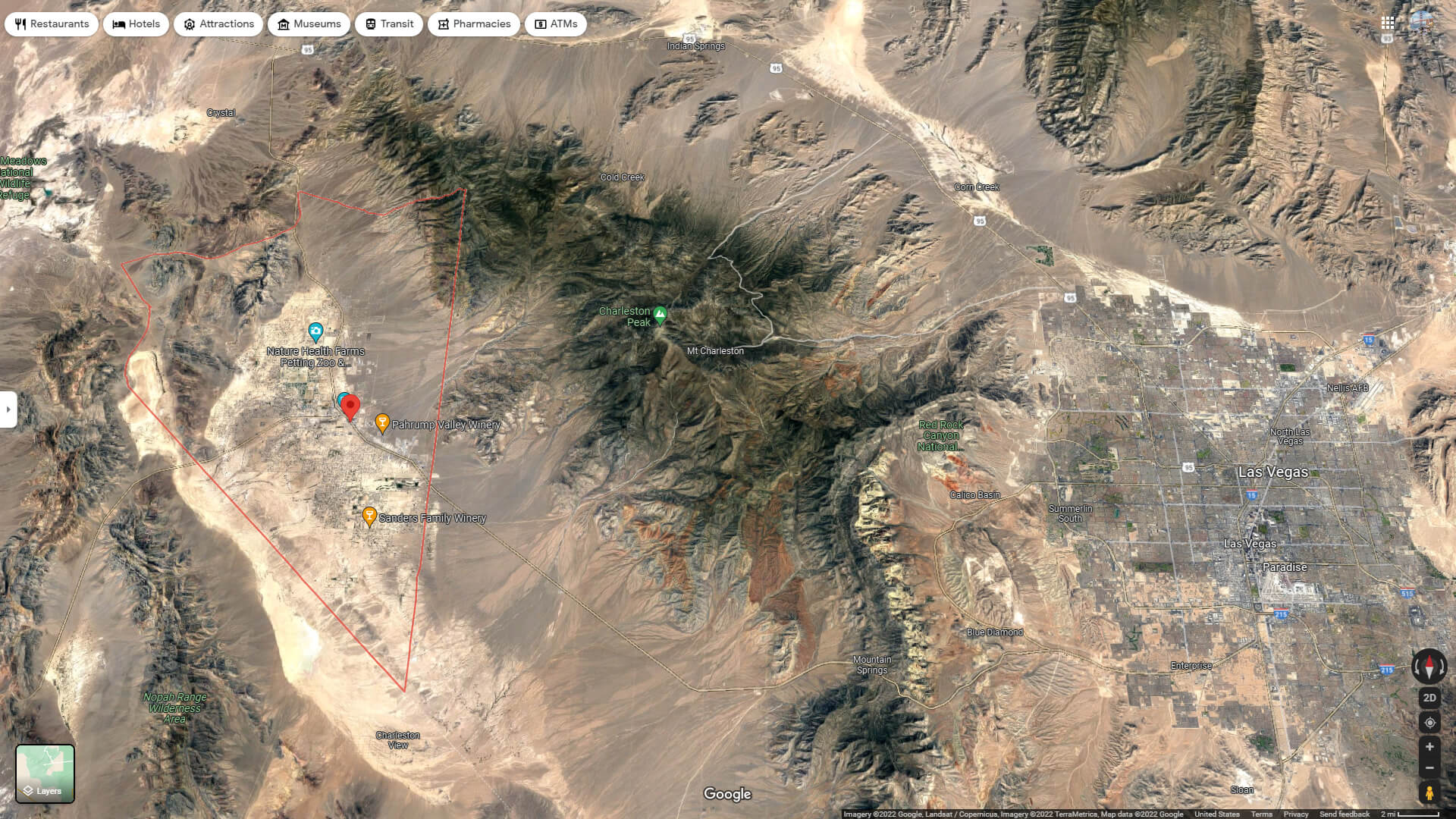 Pahrump Nevada Map - United States