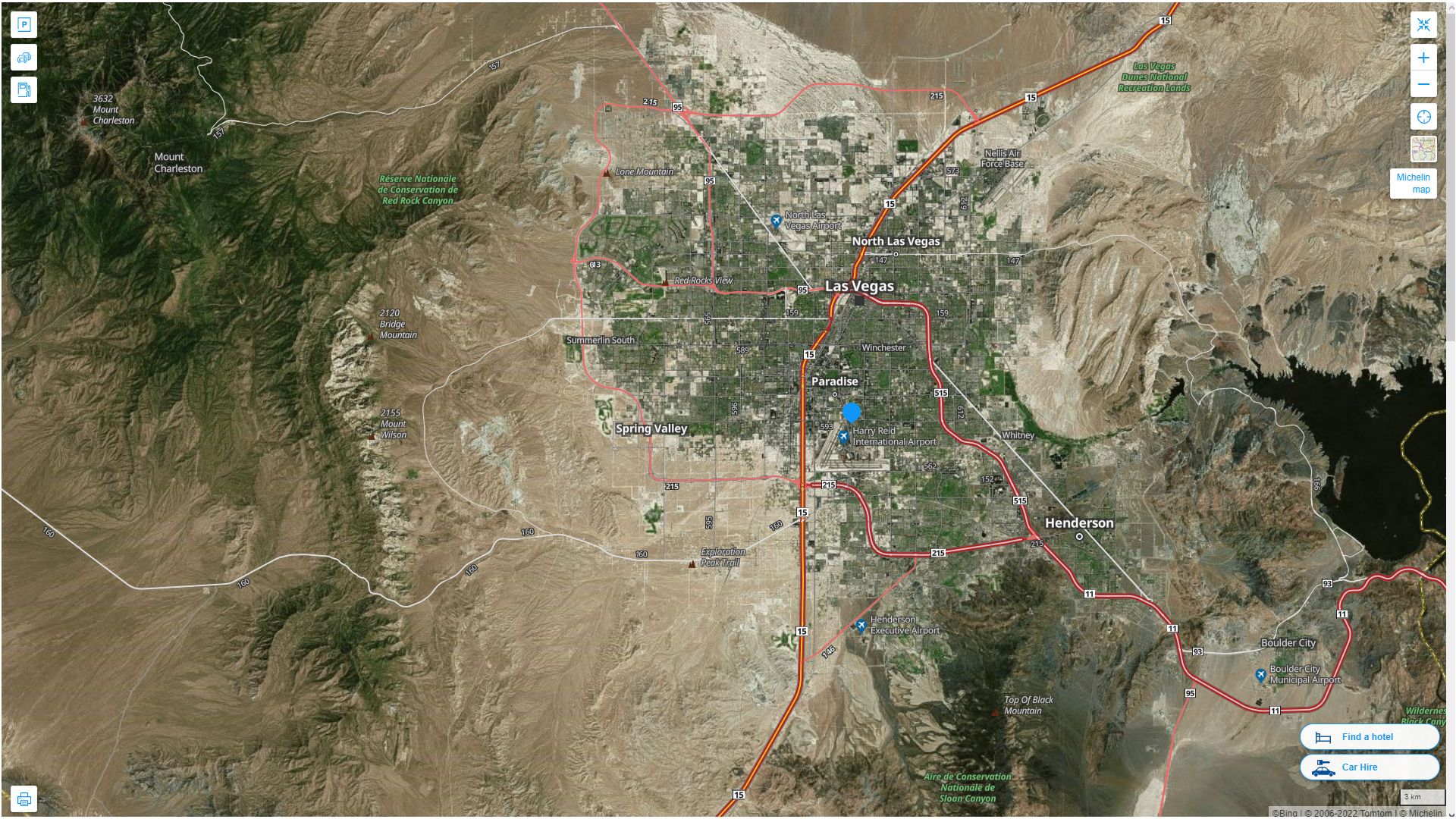 Paradise, Nevada Map