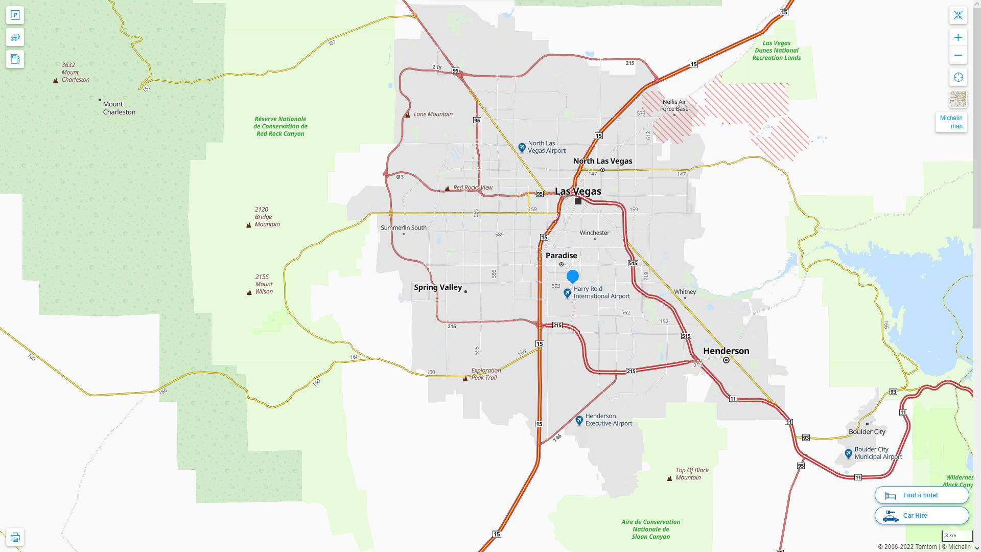 Paradise, Nevada Map