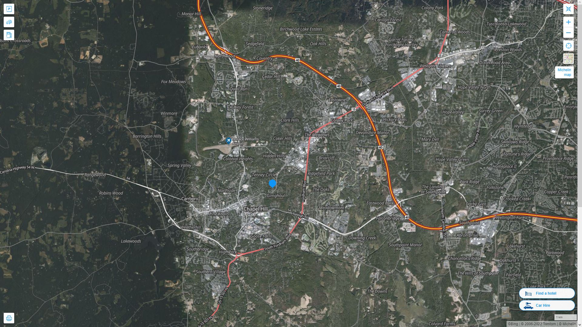 Chapel Hill, North Carolina Map